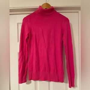 Hot Pink Turtleneck Sweater